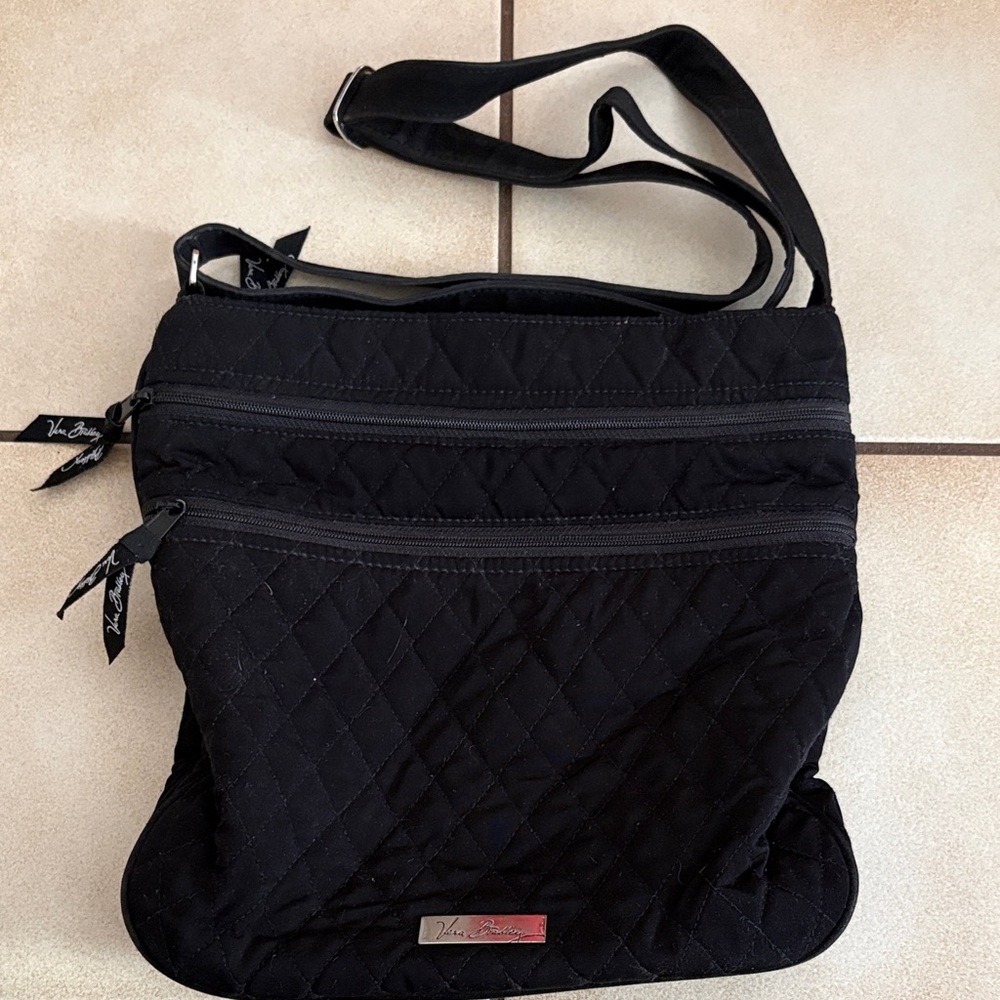 Vera Bradley Quilted Crossbody Bag in Black